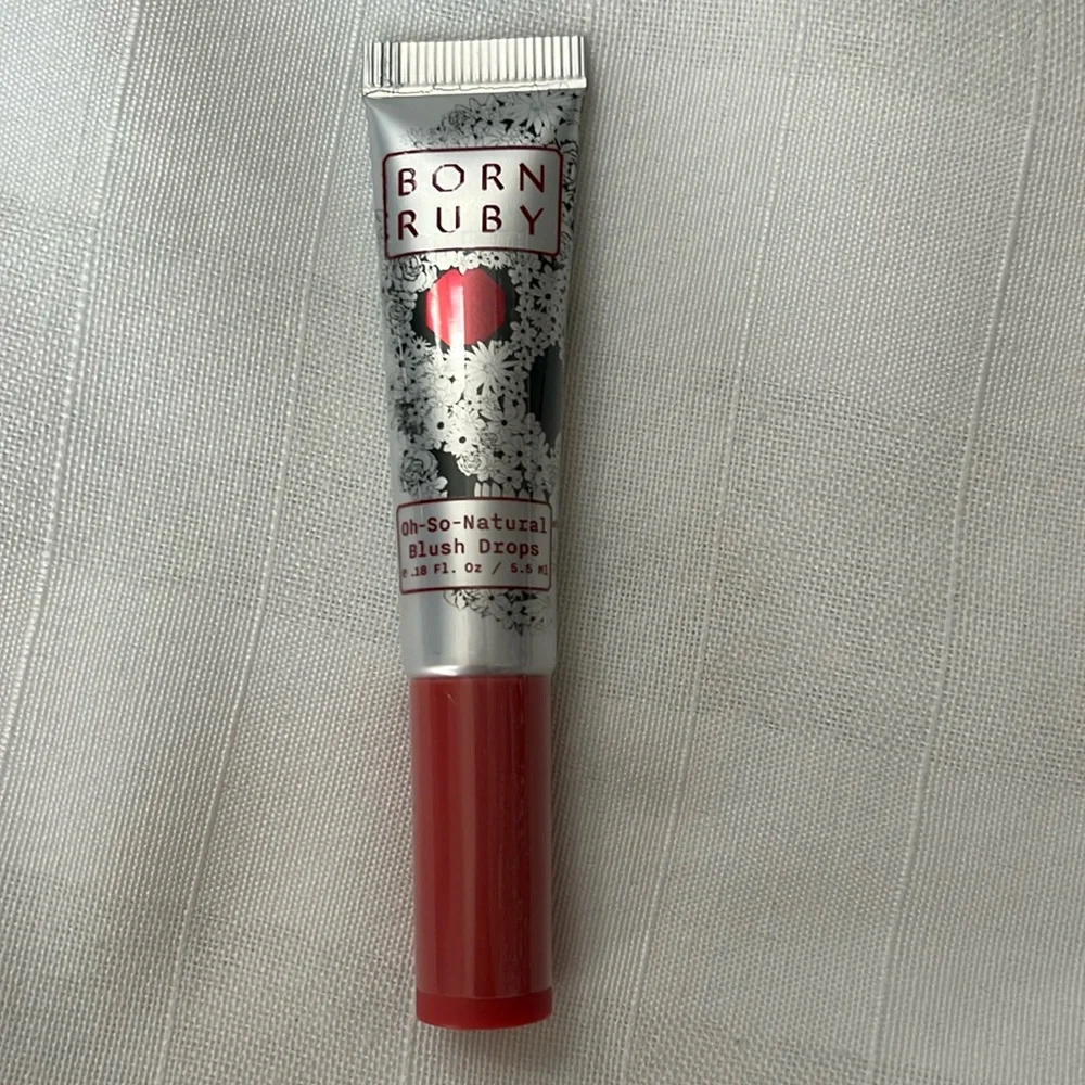 Born Ruby Oh So Natural Blush Drops Peach Charmeuse .18 fl Oz/ 5.5 ML - Picture 1 of 12